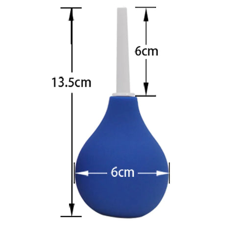 Poire lavement rectal 89mL - Gel de silicone bleu