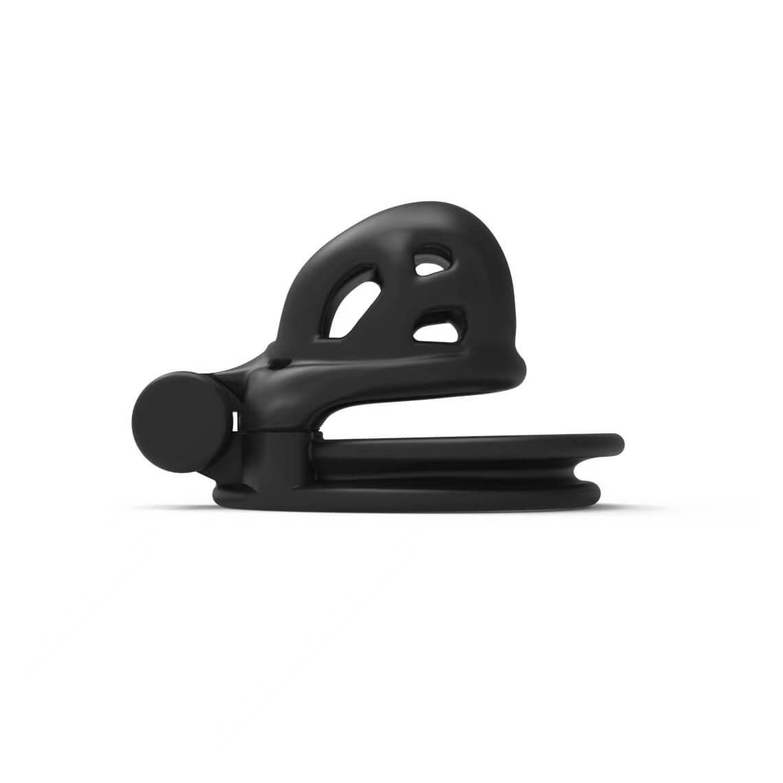 Cage De Chasteté Cobra Solide Noire - 10 X 4 Cm - Dispositif SM - Neuf
