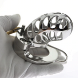 Cage de chasteté acier homme la vague