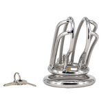 Cage de chasteté en acier inoxydable the curve