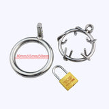 Cage de chasteté courte pour homme barbelé