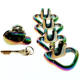 Cage de chasteté bijou master arc-en-ciel