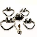 Pack complet cage de chasteté Master Silver