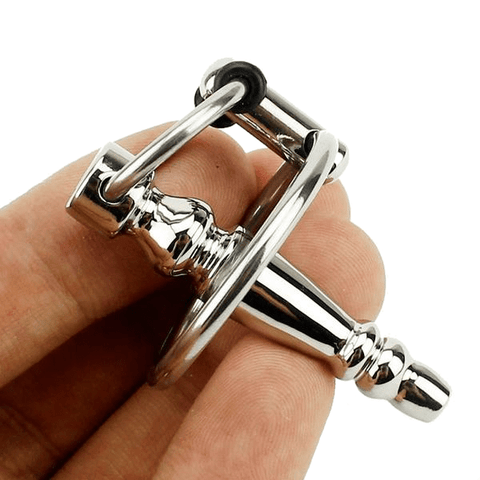 Accessoire intime en acier pour homme avec anneau pénien