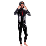 Combinaison avec capuche en latex pour homme