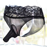 Lingerie noire transparente