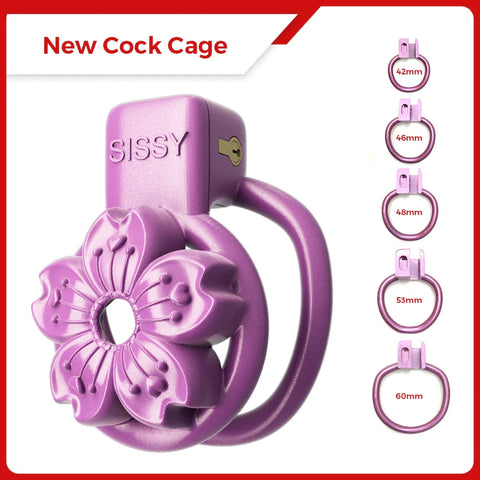 Cage de chasteté pétale SISSY violette