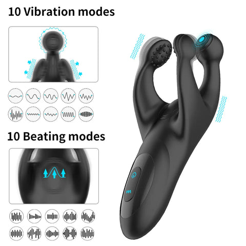 Vibromasseur silicone testicules