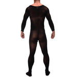 mode homme combinaison résille transparente