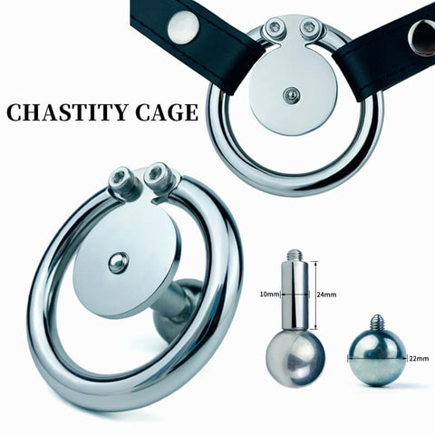 Cage de chasteté détachable avec ceinture