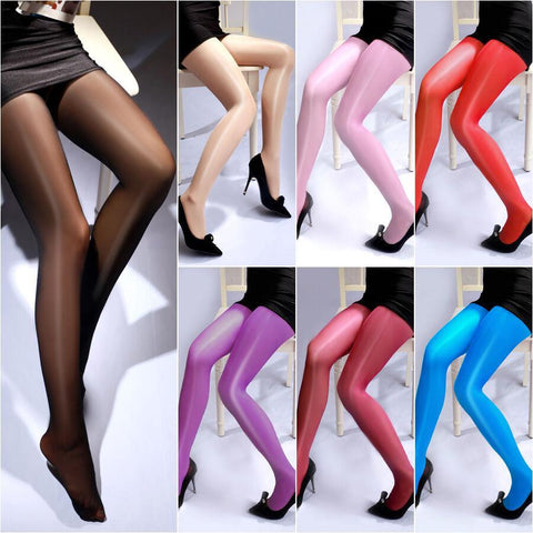 Collants noirs effet mouillé