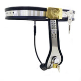 Ceinture BDSM femme ajustable en cuir noir