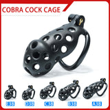 Kit de cage de chasteté Black Hole Cobra de 4,49 à 10,49 centimètres de longueur