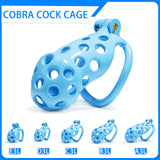 Kit de cage de chasteté Blue Hole Cobra de 4,5 à 10,5 cm de longueur