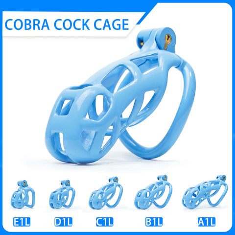 Kit de cage de chasteté Blue Cobra de 4,5 à 10,5 centimètres de long