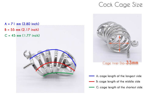 Cage chasteté homme avec ceinture CC75