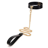 Collier Bdsm Luxe en cuir noir