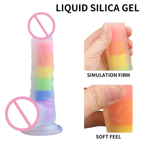 Jouet Intime en Silicone Forme Gode Coloré