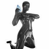 Combinaison latex femme noir