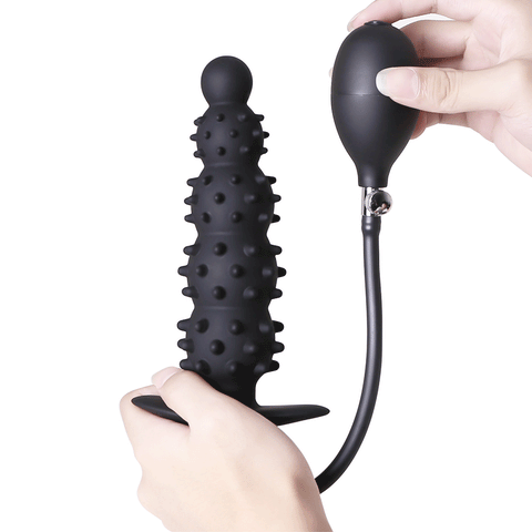 Master Series XR Brands - Plug anal gonflable expansible XL - Noir pas cher Master Series XR Brands - Plug anal gonflable expansible XL - Noir pas cher