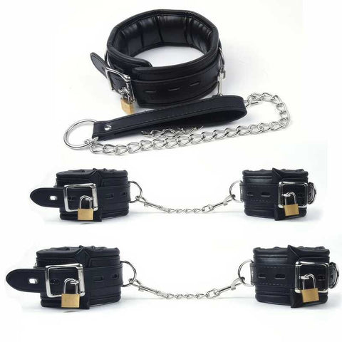 Kit Bdsm Cuir + Cadenas