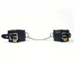 Menottes Bdsm Cuir + Cadenas