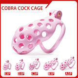 Kit de cage de chasteté Pink Hole Cobra de 4,5 à 10,5 centimètres de longueur