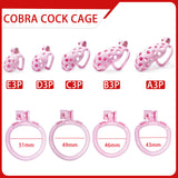 Cage de chasteté Pink Hole Cobra longueur ajustable