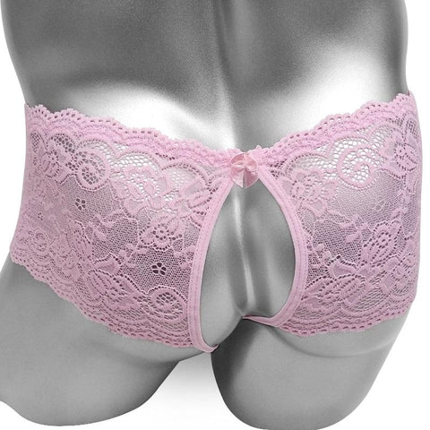 Culotte dentelle florale ouverture entrejambe