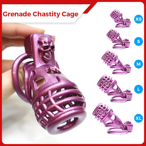 Cage de chasteté grenade violette