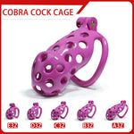 Kit de cage de chasteté Purple Hole Cobra de 4,5 à 10,5 centimètres de longueur