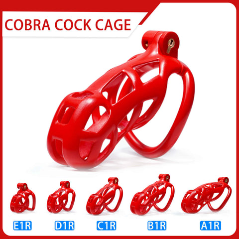 Kit de cage de chasteté Red Cobra de 4,5 à 10,5 centimètres de long