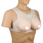 Bustier travesti faux seins en silicone