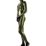 Tenue verte militaire homme en latex