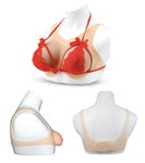 Formes mammaires en silicone sans peau Velcro
