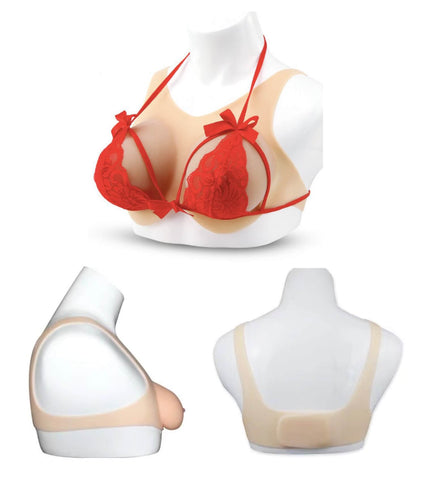 Formes mammaires en silicone sans peau Velcro