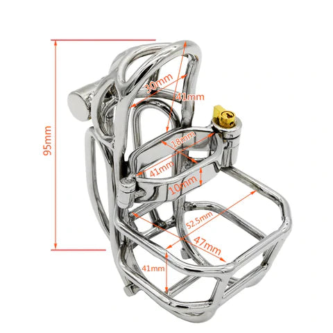 Cage de chasteté acier inoxydable détachable