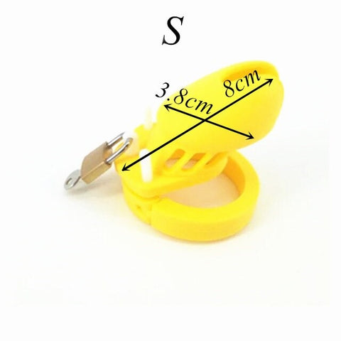 Cage de chasteté Silicone GB 6000 Jaune S