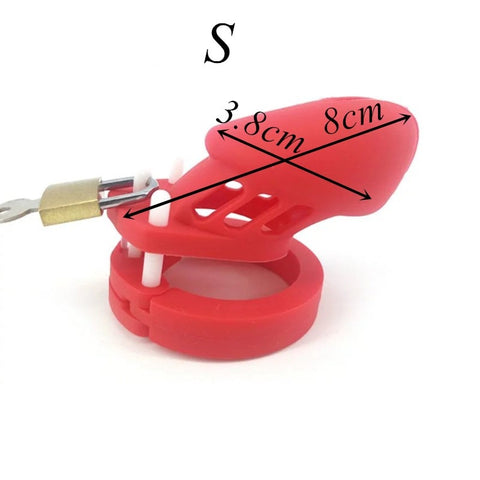 Cage de chasteté Silicone souple - GB 6000 Rouge