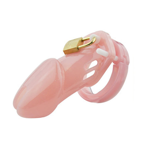 Cage de chasteté en plastique rose clair