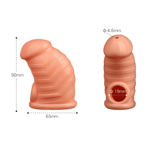 Cage de Chasteté Silicone - Étui Pénien