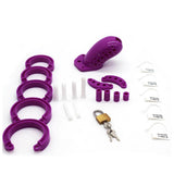 Kit cage de chasteté en plastique FX violet