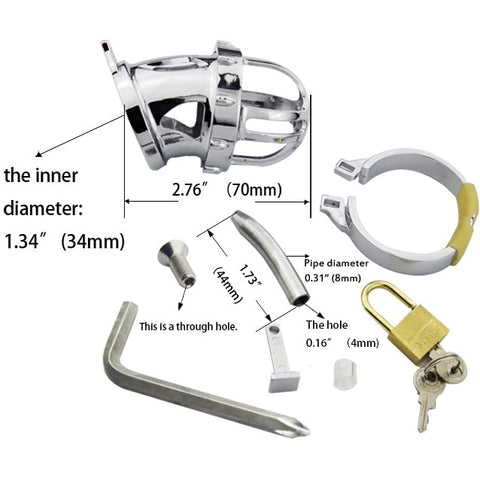 Cage de chasteté Acier Dragon